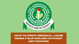How to Print Original JAMB Result Slip Online (Without CBT Center)