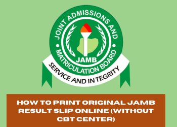 How to Print Original JAMB Result Slip Online (Without CBT Center)