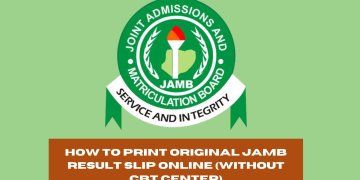 How to Print Original JAMB Result Slip Online (Without CBT Center)